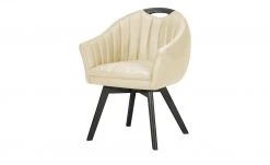 Berger & Rath Polsterstuhl mit Armlehne Lanx | Kreide (Creme) Anthrazit