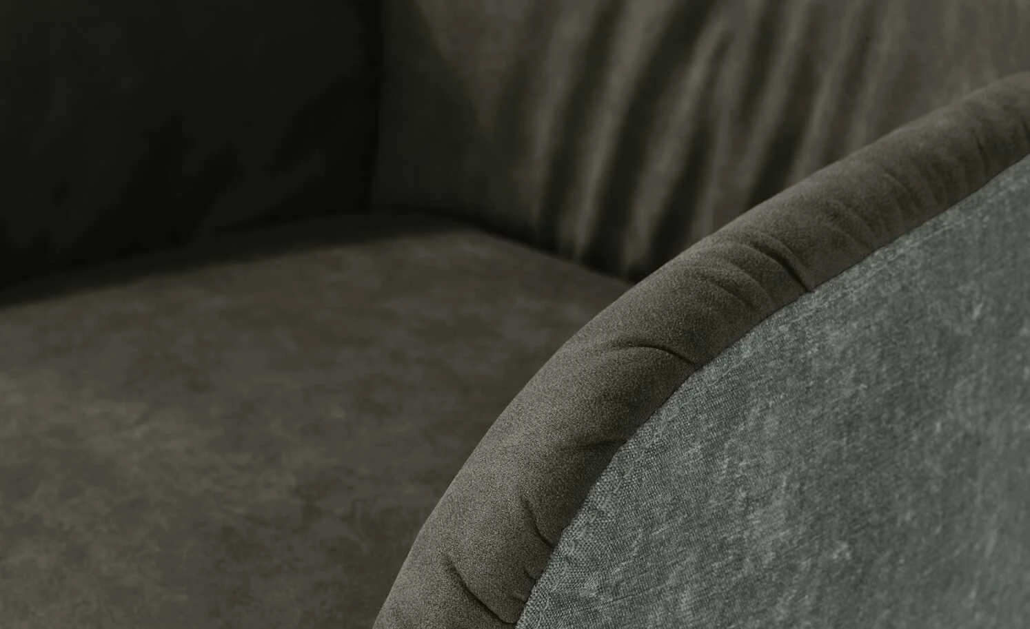 uno Polster-Armlehnstuhl Sevan | Innen: Dunkelgrau / Außen: Hellgrau Kufe 9 uno Polster-Armlehnstuhl Sevan | Innen: Dunkelgrau / Außen: Hellgrau Kufe – Bild 7