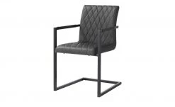 uno Kunstleder-Freischwinger Lisa | Grau Ja