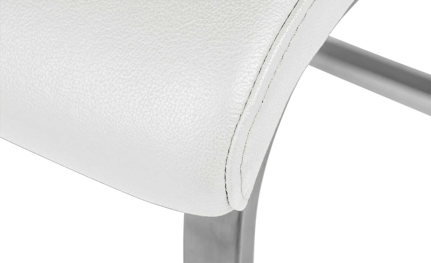 uno Freischwinger Letitia | Weiß Kunstleder 6 uno Freischwinger Letitia | Weiß Kunstleder – Bild 4