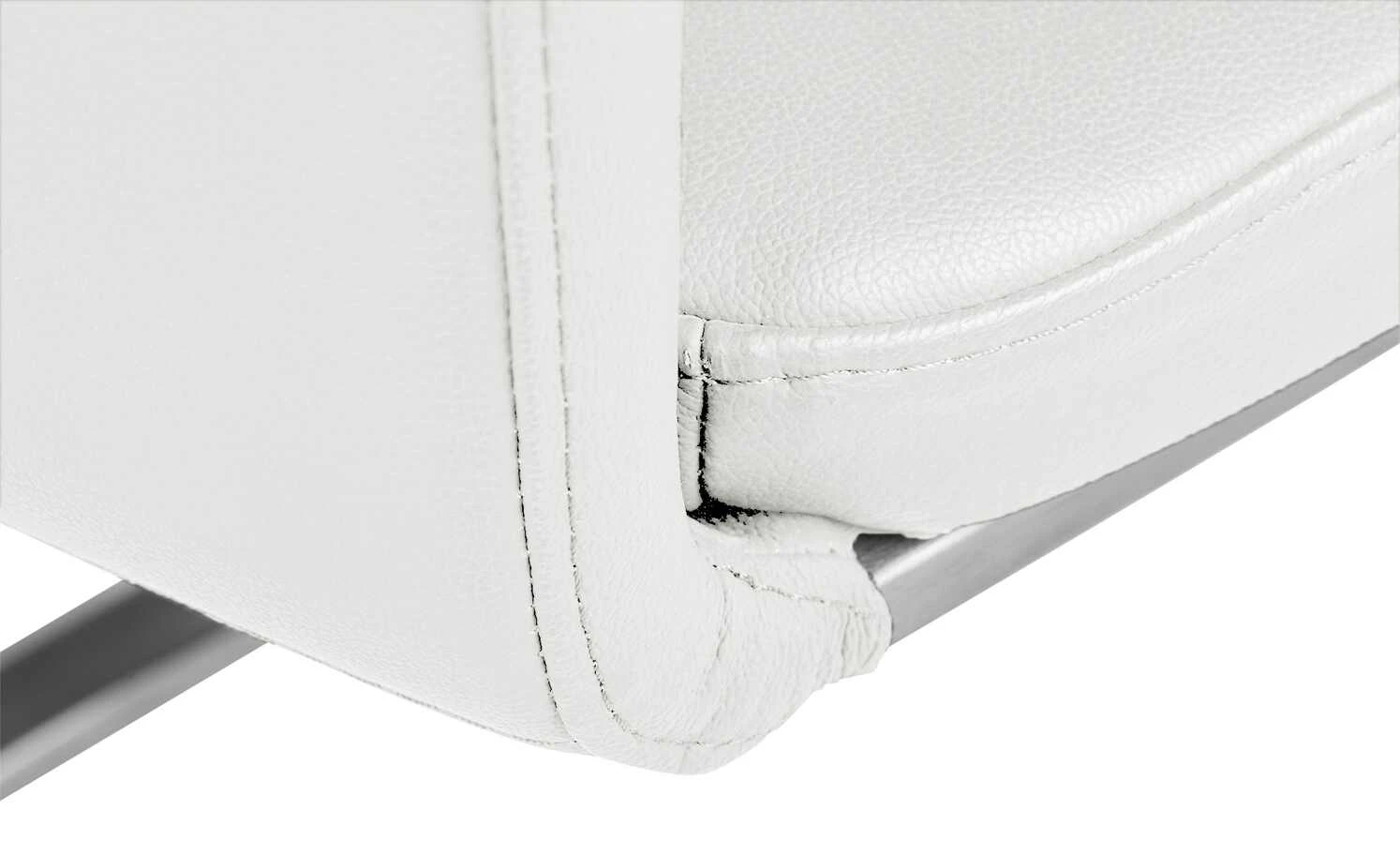 uno Freischwinger Letitia | Weiß Kunstleder 7 uno Freischwinger Letitia | Weiß Kunstleder – Bild 5