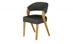 Woodford Leder-Polsterstuhl Marion | Schwarz