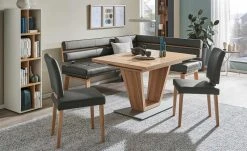 Leder-Polsterstuhl Canto III | Zinn (Grau)