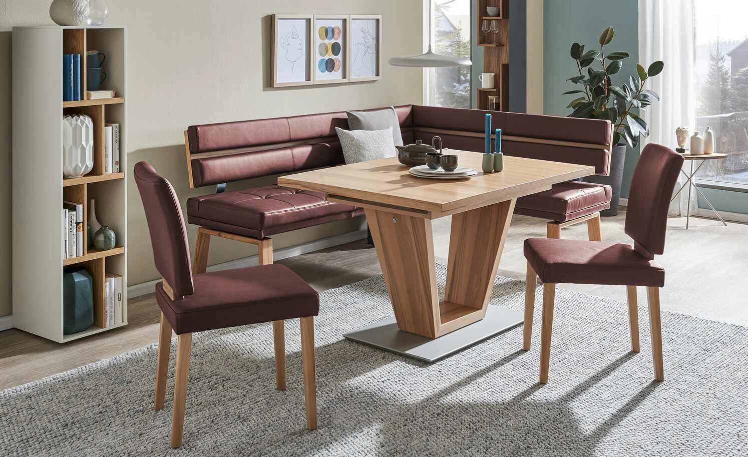 Leder-Polsterstuhl Canto III | Bordo (Rot) 3 Leder-Polsterstuhl Canto III | Bordo (Rot)