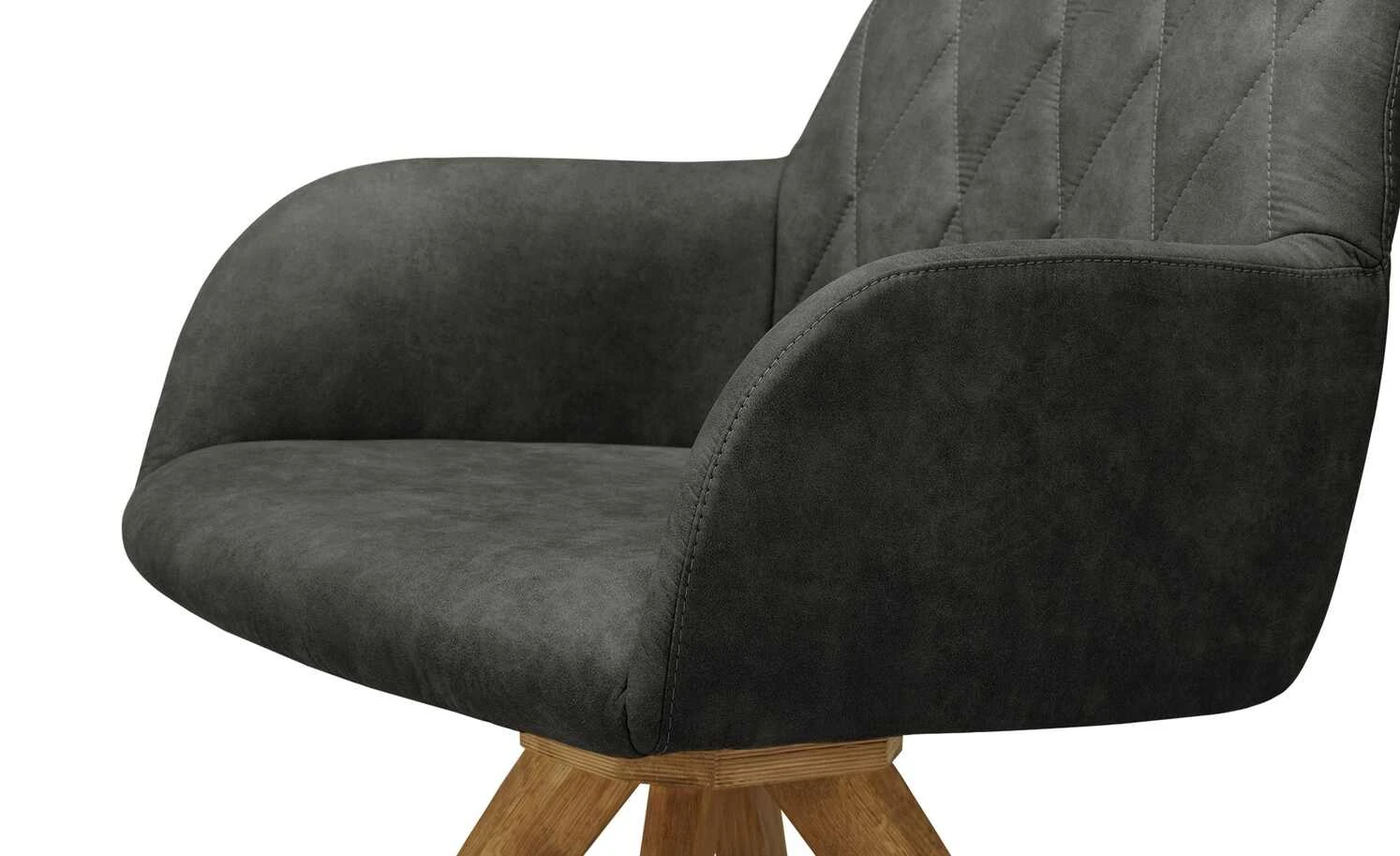 Woodford Polsterstuhl mit Armlehne Bristol | Grau (Dunkelgrau) Eiche Ja 10 Woodford Polsterstuhl mit Armlehne Bristol | Grau (Dunkelgrau) Eiche Ja – Bild 8