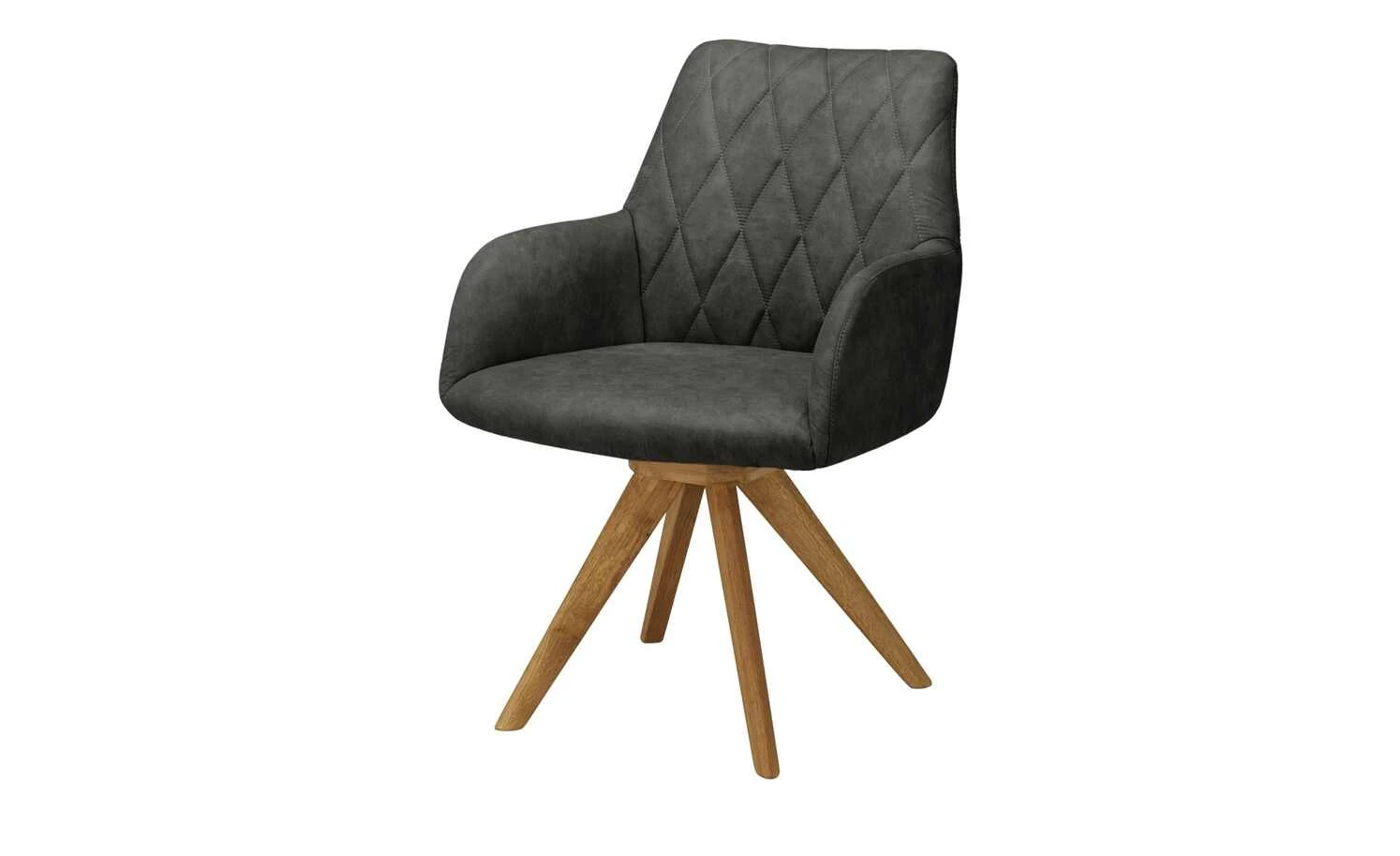 Woodford Polsterstuhl mit Armlehne Bristol | Grau (Dunkelgrau) Eiche Ja 4 Woodford Polsterstuhl mit Armlehne Bristol | Grau (Dunkelgrau) Eiche Ja – Bild 2