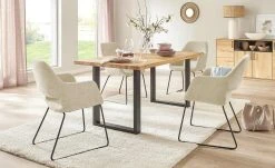 Woodford Kufenstuhl mit Armlehne Berlin | Creme