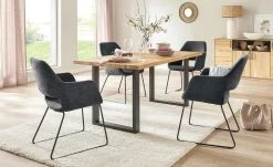 Woodford Kufenstuhl mit Armlehne Berlin | Schwarz