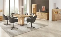 Polsterstuhl drehbar Lemonde | Anthrazit Offener Rücken Schwarz matt