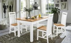 maison bleue Holzstuhl Bendix | Weiß / laugenfarbig