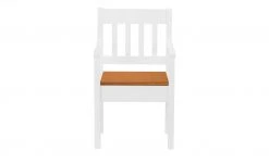 maison bleue Holzstuhl mit Armlehne Bendix | Weiß / bernsteinfarbig -SitzWerk Verkaufsgeschäft 14308391 3 202102232235