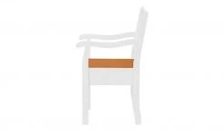 maison bleue Holzstuhl mit Armlehne Bendix | Weiß / bernsteinfarbig -SitzWerk Verkaufsgeschäft 14308391 4 202102232235