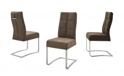 Polsterschwingstuhl Valas | Sand (Braun) Karosteppung im Rücken