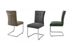 uno Polsterschwingstuhl Vieste | Cappuccino (Braun) edelstahlfarben