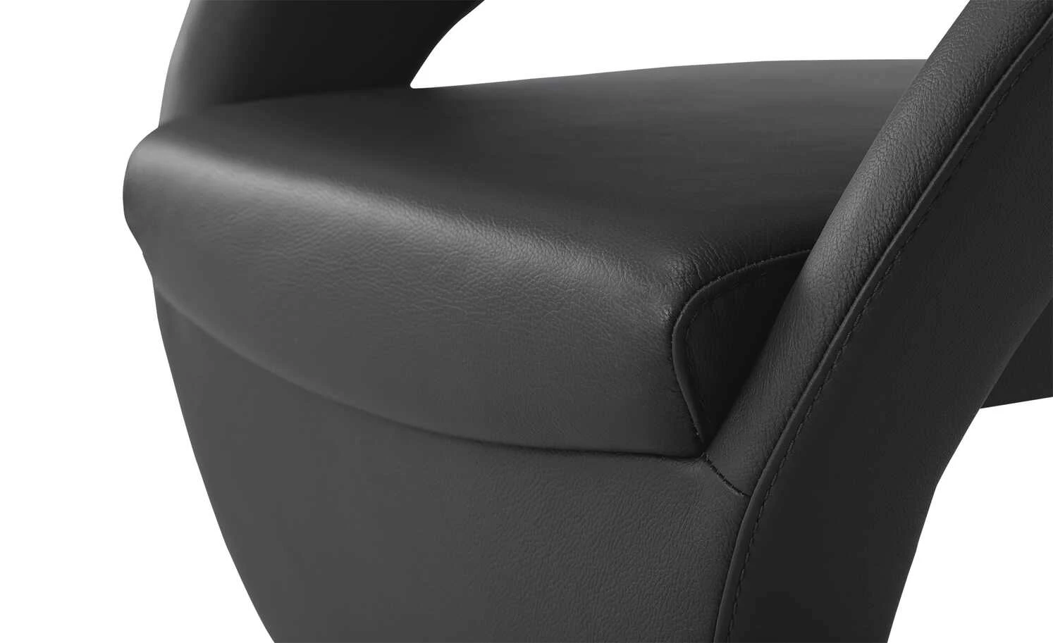 Leder-Drehstuhl Kingsman | Schwarz Rund 8 Leder-Drehstuhl Kingsman | Schwarz Rund – Bild 6