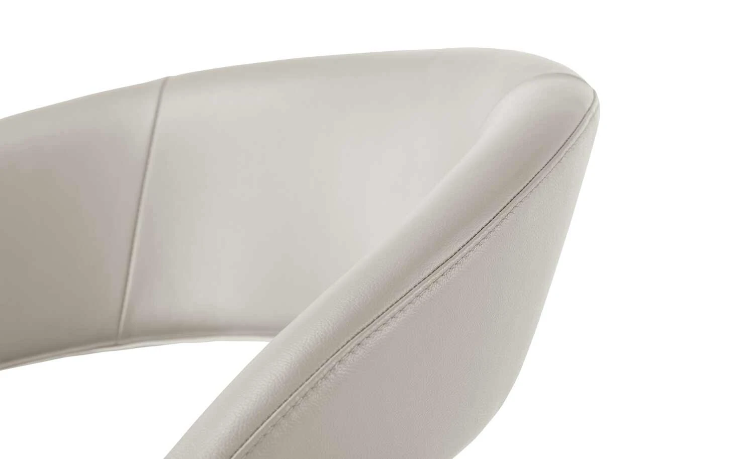 Leder-Drehstuhl Kingsman | Delfin (Hellgrau) Rund 4 Leder-Drehstuhl Kingsman | Delfin (Hellgrau) Rund – Bild 2