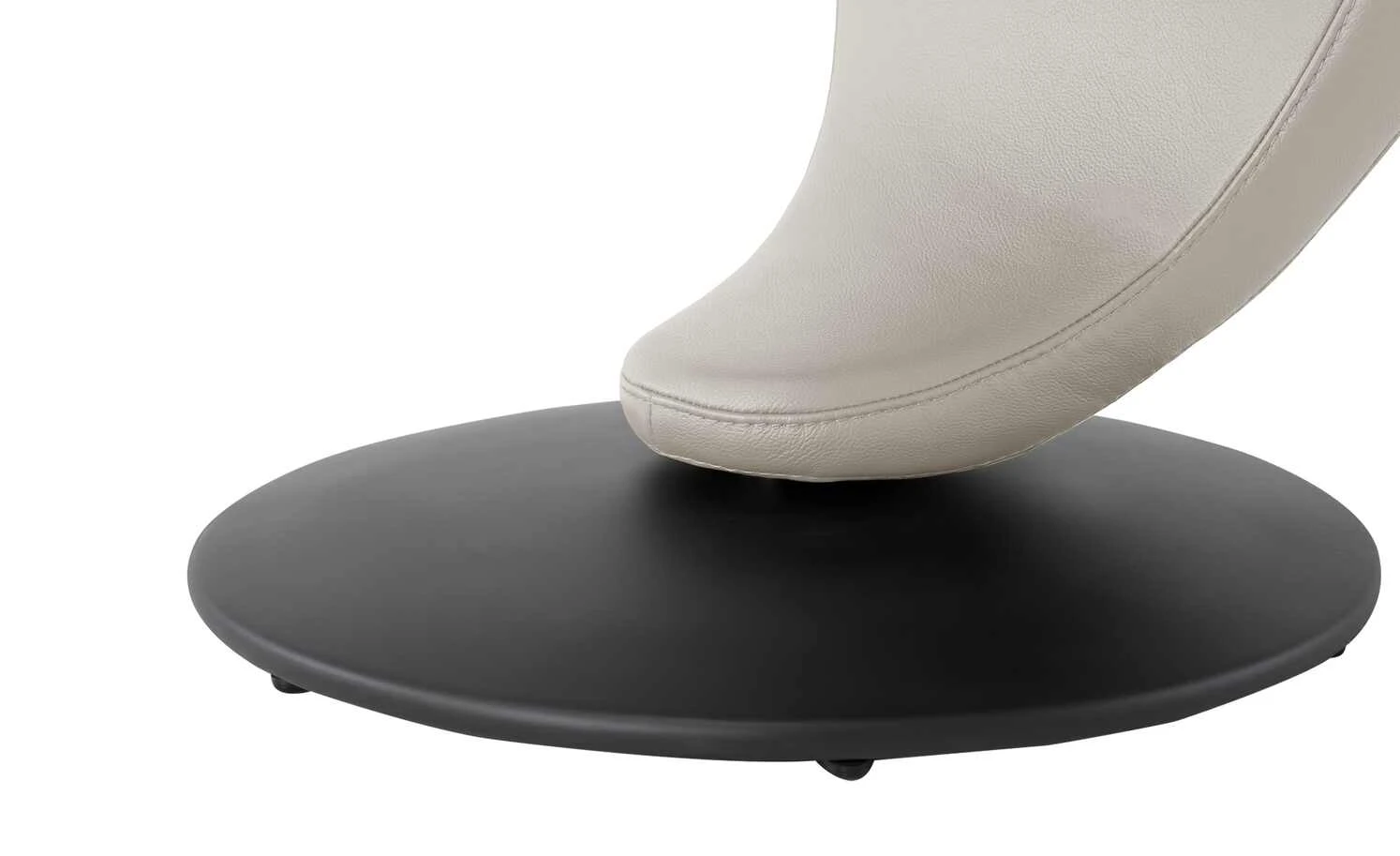 Leder-Drehstuhl Kingsman | Delfin (Hellgrau) Rund 5 Leder-Drehstuhl Kingsman | Delfin (Hellgrau) Rund – Bild 3