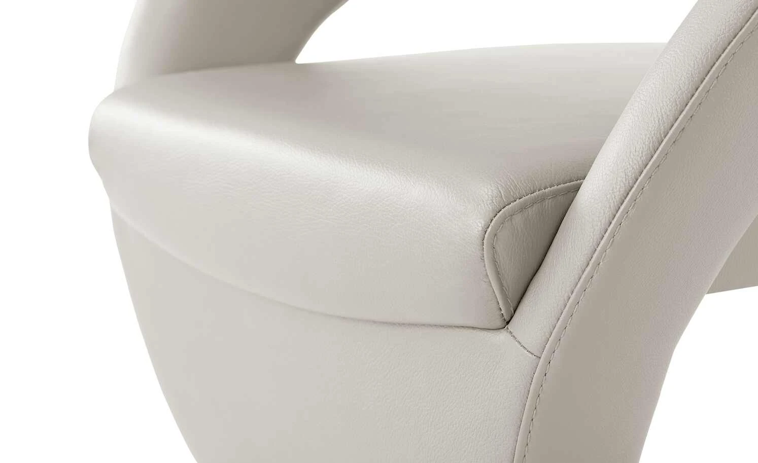 Leder-Drehstuhl Kingsman | Delfin (Hellgrau) Rund 6 Leder-Drehstuhl Kingsman | Delfin (Hellgrau) Rund – Bild 4