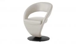 Leder-Drehstuhl Kingsman | Delfin (Hellgrau) Rund