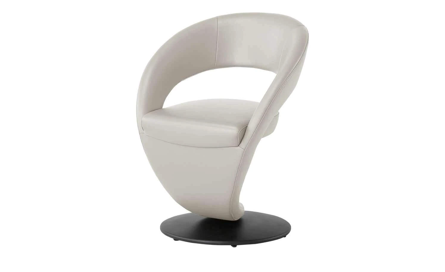 Leder-Drehstuhl Kingsman | Delfin (Hellgrau) Rund 3 Leder-Drehstuhl Kingsman | Delfin (Hellgrau) Rund