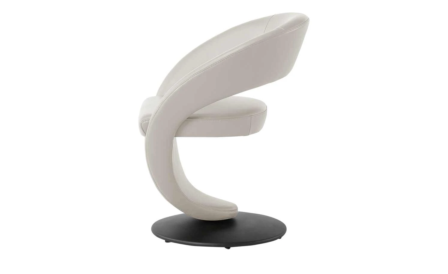 Leder-Drehstuhl Kingsman | Delfin (Hellgrau) Rund 10 Leder-Drehstuhl Kingsman | Delfin (Hellgrau) Rund – Bild 8