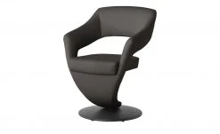 Leder-Drehstuhl Kingsman | Mocca (Dunkelbraun) Eckig