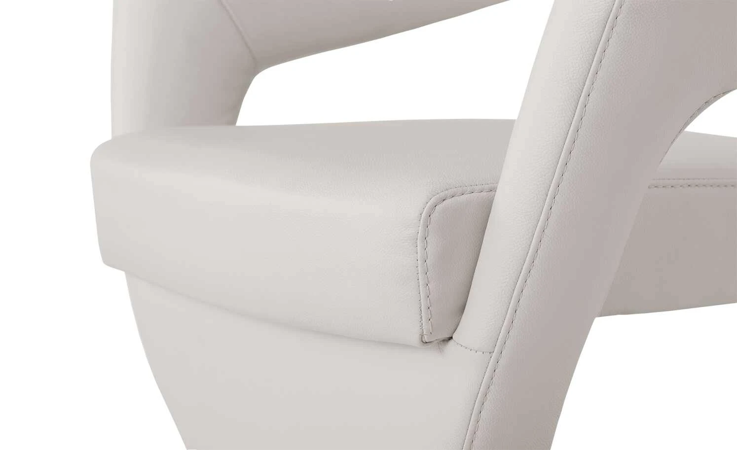 Leder-Drehstuhl Kingsman | Delfin (Hellgrau) Eckig 6 Leder-Drehstuhl Kingsman | Delfin (Hellgrau) Eckig – Bild 4