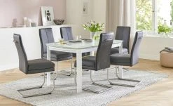 uno Leder-Freischwinger Sophia | Schwarz