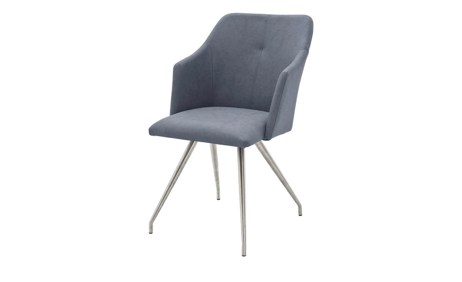 Polsterstuhl Dita | Graublau 4-Fuß oval hohe Armlehne 3 Polsterstuhl Dita | Graublau 4-Fuß oval hohe Armlehne