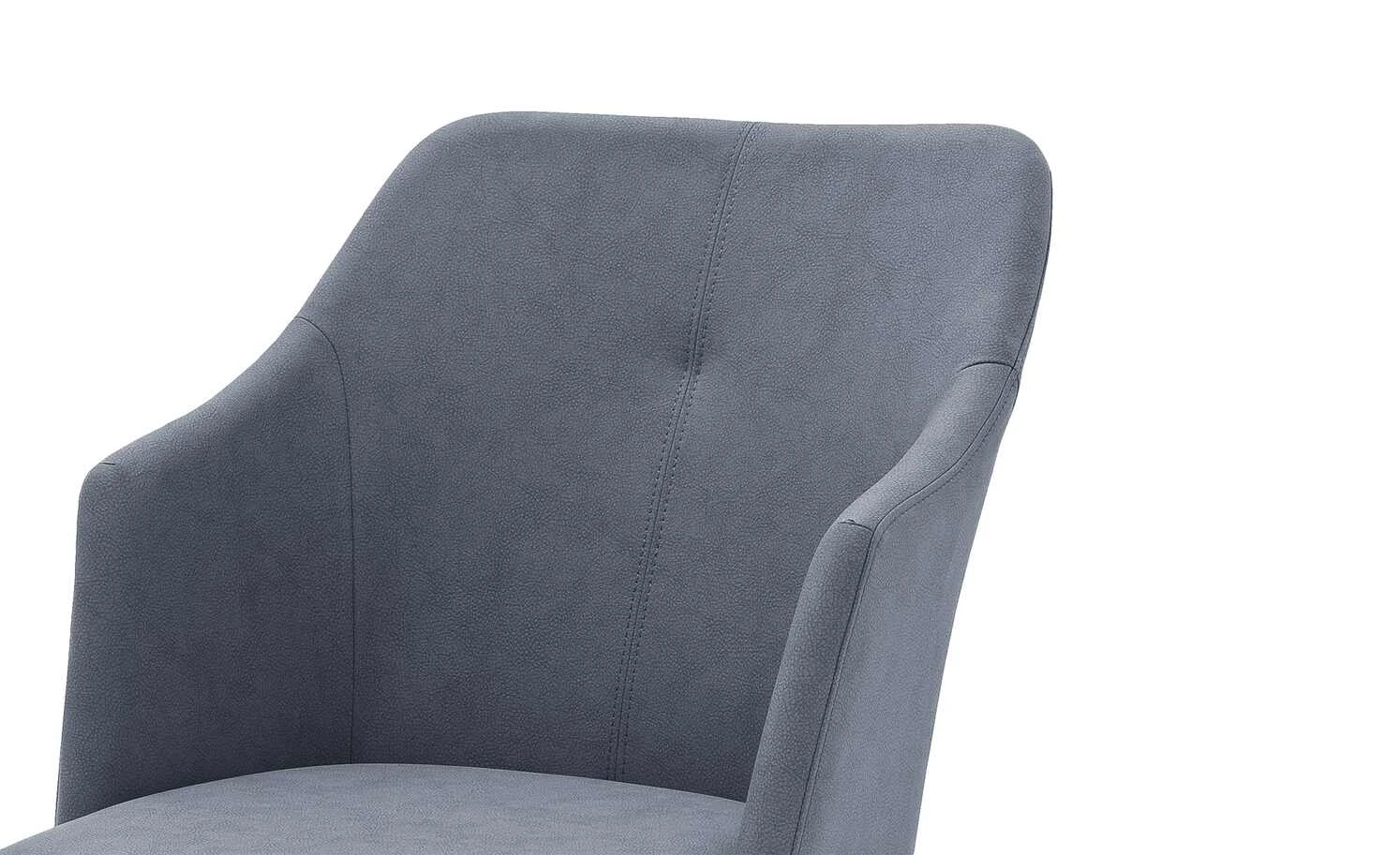 Polsterstuhl Dita | Graublau 4-Fuß oval hohe Armlehne 4 Polsterstuhl Dita | Graublau 4-Fuß oval hohe Armlehne – Bild 2