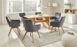 Wohnwert Armlehn-Polsterstuhl Fina | Stone (Grau) Nein