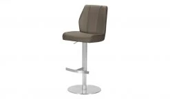 Barstuhl Marta | Cappuccino (Braun) Rund nach innen gewölbter Sitz