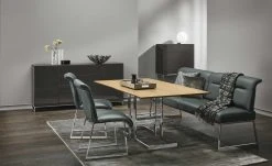 JOOP! Leder-Kufenstuhl Cubic | Schiefer (Dunkelgrau) Nein