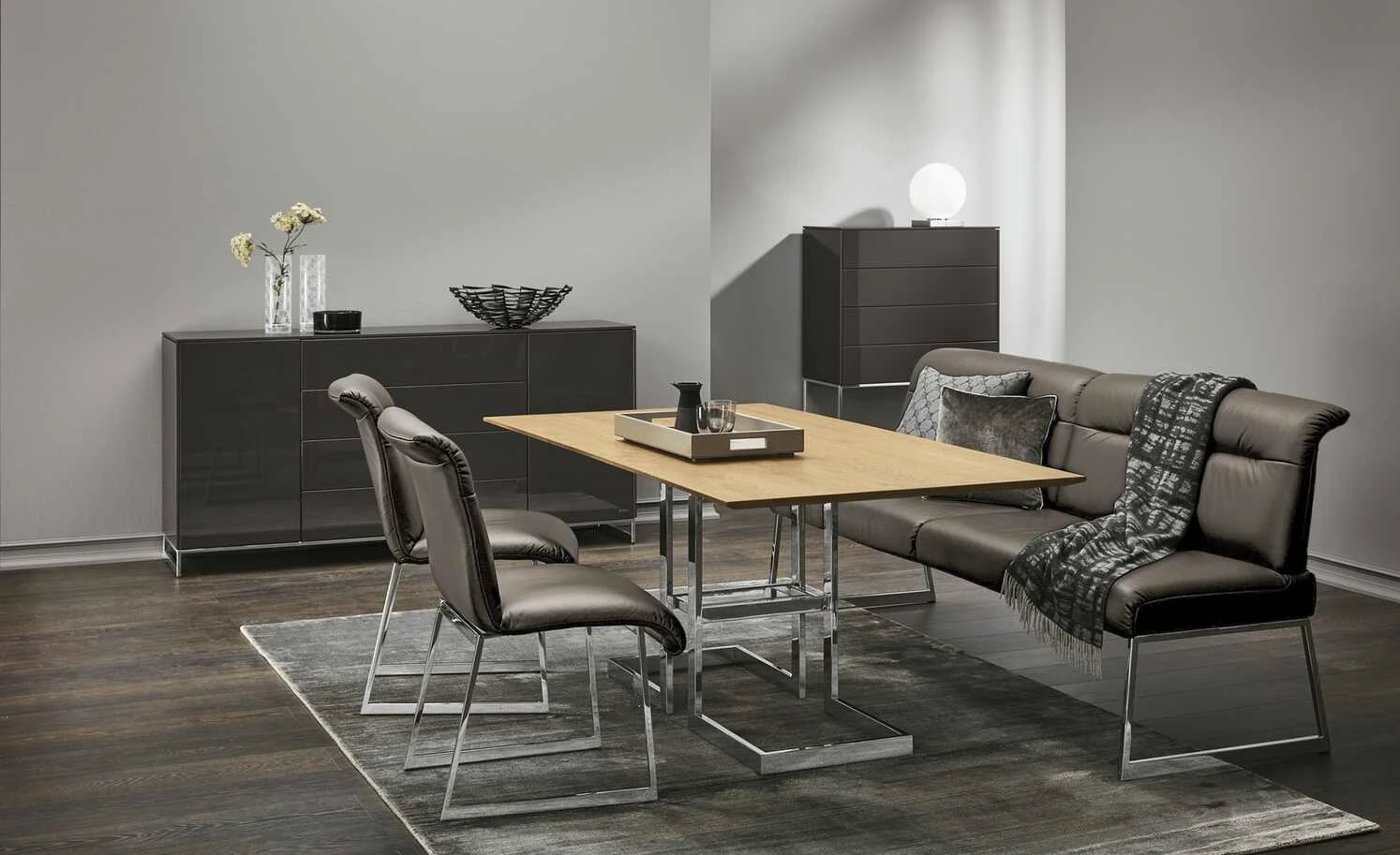 JOOP! Leder-Kufenstuhl Cubic | Schlamm (Braun) Nein 3 JOOP! Leder-Kufenstuhl Cubic | Schlamm (Braun) Nein