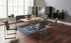 JOOP! Leder-Kufenstuhl Cubic | Schlamm (Braun) Ja