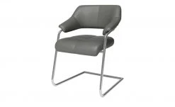 JOOP! Leder-Schwingstuhl Loft | Zinn (Grau)