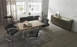 JOOP! Leder-Schwingstuhl Loft | Rabe (Schwarz)