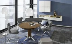 JOOP! Leder-Schwingstuhl Lounge | Teer (Anthrazit) Schwingstuhl