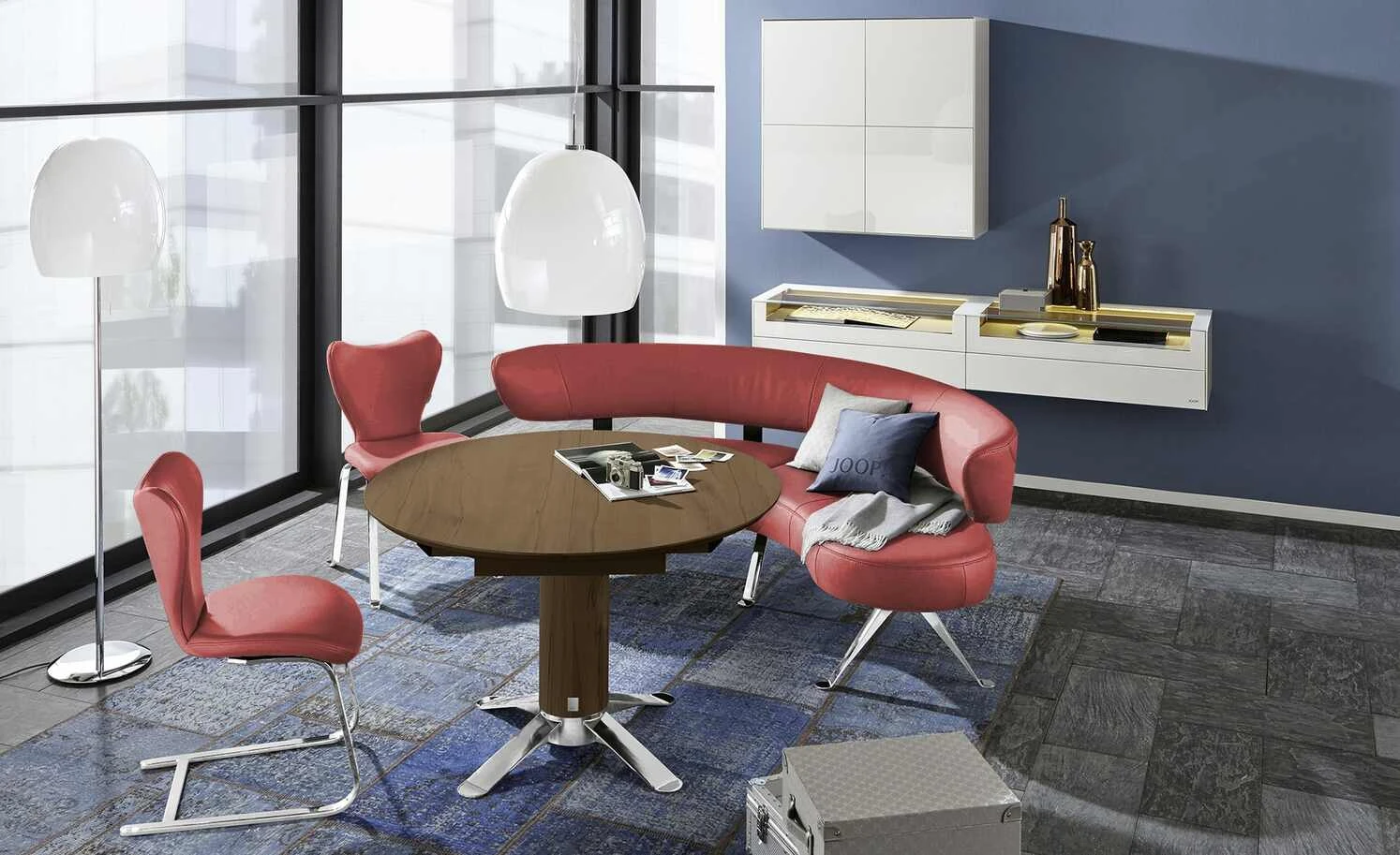 JOOP! Leder-Schwingstuhl Lounge | Rosso (Rot) Schwingstuhl 3 JOOP! Leder-Schwingstuhl Lounge | Rosso (Rot) Schwingstuhl