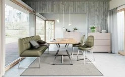 JOOP! Leder-Kufenstuhl Move | Zypresse (Dunkelgrün)