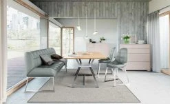 JOOP! Leder-Kufenstuhl Move | Azuro (Blau)