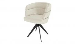 JOOP! Polster-Drehsessel Curves | Carrara (Beige) 4-Fußstuhl