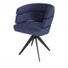 JOOP! Polster-Drehsessel Curves | Marine (Dunkelblau) 4-Fußstuhl