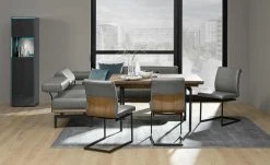 JOOP! Schwingstuhl Leder 24/7 | Moor (Dunkelgrau)