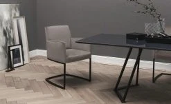 JOOP! Samt-Schwingstuhl Swing | Rauch (Grau) Ja