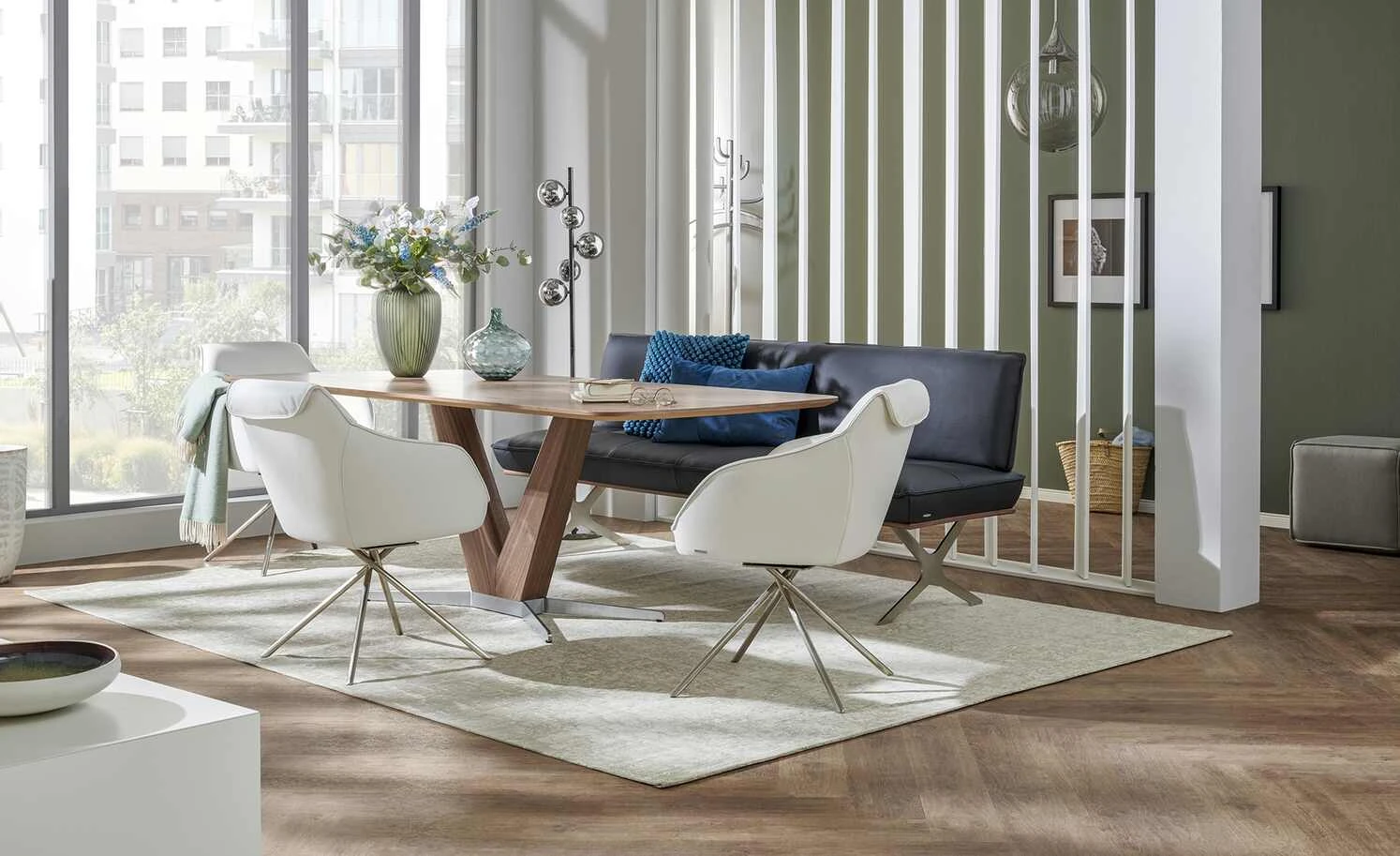 KOINOR Armlehnstuhl Dining System 1 | Latte (Weiß) / Kontrastnaht Grau 3 KOINOR Armlehnstuhl Dining System 1 | Latte (Weiß) / Kontrastnaht Grau