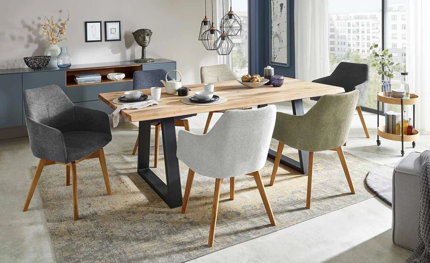 Woodford Polsterstuhl mit Armlehne Muron | Oliv (Dunkelgrün) Ja 3 Woodford Polsterstuhl mit Armlehne Muron | Oliv (Dunkelgrün) Ja