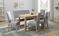 Woodford Polsterstuhl Gerda | Hellgrau Eiche Bianco