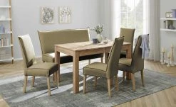 Woodford Polsterstuhl Gerda | Khaki (Grün) Eiche Bianco