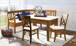 maison bleue Holzstuhl massiv Florian | bernsteinfarben / Weiß Nein